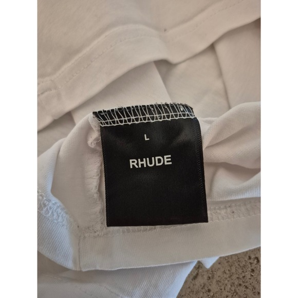 Rhude Sunset Mountain Logo T-Shirt White Men's - Large - Picture 6 of 11